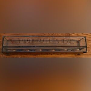 Rae Dunn “Thankful Grateful & Blessed” Candleholder, EUC